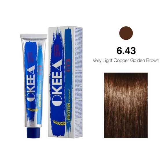 رنگ مو شماره 6.43 Very Light Copper Golden Brown
