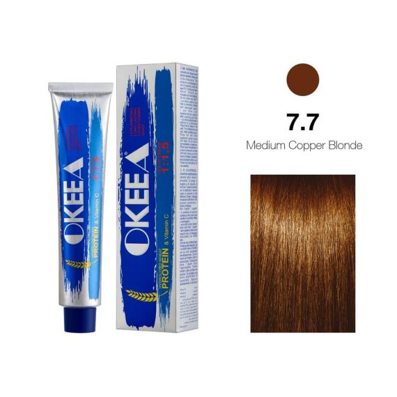 رنگ مو شماره 7.7 Medium Copper Blonde