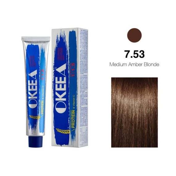 رنگ مو شماره 7.53 Medium Amber Blonde